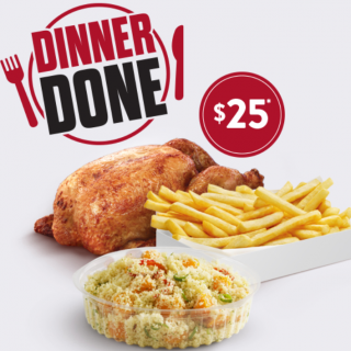DEAL: Red Rooster $25 Couscous Family Meal (Whole Chicken, Family Chips & Pumpkin Couscous) 1