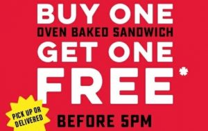 DEAL: Domino's Buy One Get One Free Oven Baked Sandwiches before 5pm (April 6) 3