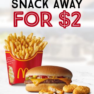 DEAL: McDonald’s - $2 Snacks - Medium Fries, Cheeseburger or 3 McNuggets on mymacca's app (until May 10) 1