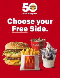 DEAL: McDonald’s Free Small Fries, Drink or Sundae with Big Mac using mymacca's app (until May 27) 1
