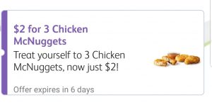 DEAL: McDonald’s - 3 Nuggets for $2 using mymacca's app (until March 20) 1