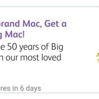 DEAL: McDonald’s - Free Big Mac when you buy a Grand Big Mac using mymacca's app (until July 4) 9