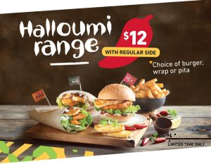 DEAL: Nando's - $12 Halloumi Burger, Wrap or Pita & Regular Side 6