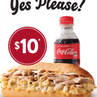 DEAL: Red Rooster - $10 Mac & Cheese Roll and 250ml Coke 8 DEAL: Red Rooster - $10 Mac & Cheese Roll and 250ml Coke 8