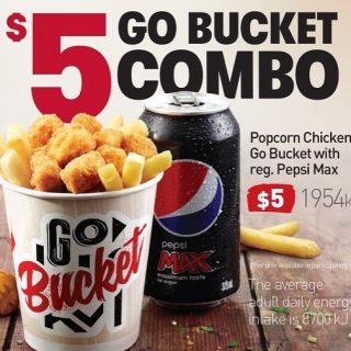DEAL: KFC $5 Go Bucket & Drink (selected stores) 1