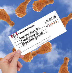 NEWS: KFC Chicken Cheque - Win Fried Chicken For a Year 3
