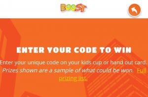 DEAL: Boost Juice - Instant Win with Original Size Boost or Kids Cup 8