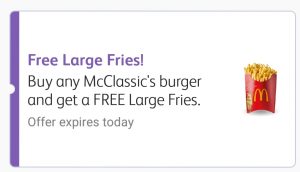 DEAL: McDonald’s - Free Large Fries when you buy a McClassics Burger using mymacca's app (until 22 July 2019) 3