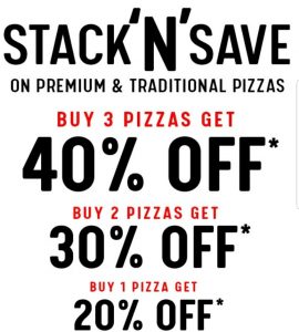 DEAL: Domino's 40% off 3 Traditional & Premium Pizzas (12 July) 3