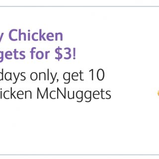 DEAL: McDonald's 10 Spicy Nuggets for $3 with mymacca's app (July 13-14) 1
