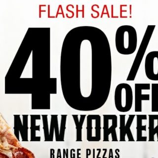 DEAL: Domino's 40% off New Yorker Pizzas (16 August) 2