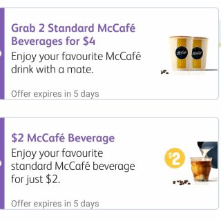 DEAL: McDonald’s - $1 or $2 McCafe Coffees on mymacca's app (until August 29) 4 DEAL: McDonald’s - $1 or $2 McCafe Coffees on mymacca's app (until August 29) 4