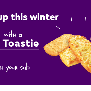 DEAL: Subway $2.50 Toasties 3 DEAL: Subway $2.50 Toasties 3