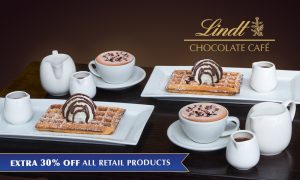 DEAL: Lindt Cafés - $24.70 Lindt Waffles with 2 Hot Drinks for Two at Groupon ($49.40 value) 3