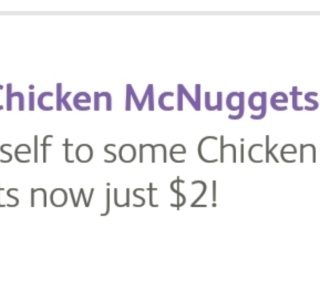 DEAL: McDonald's 6 Nuggets for $2 with mymacca's app (until December 28) 7