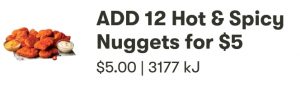 DEAL: KFC - 12 Hot & Spicy Nuggets for $5 via App 3