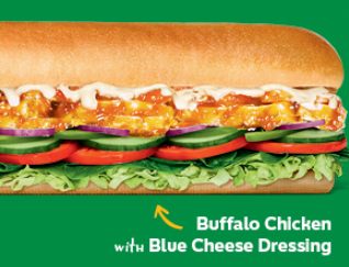 NEWS: Subway Buffalo Chicken with Blue Cheese Dressing Sub (participating stores) 10