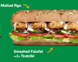 NEWS: Subway Smashed Falafel with Tzatziki Sub (participating stores) 3