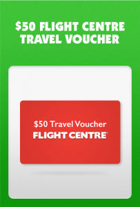 $50 or $100 Flight Centre Travel Voucher - McDonald’s Monopoly Australia 2018 3