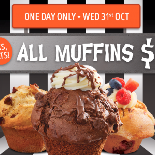 DEAL: Muffin Break - $2 Muffins on 31 October 2018 2