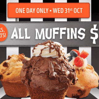 DEAL: Muffin Break - $2 Muffins on 31 October 2019 2