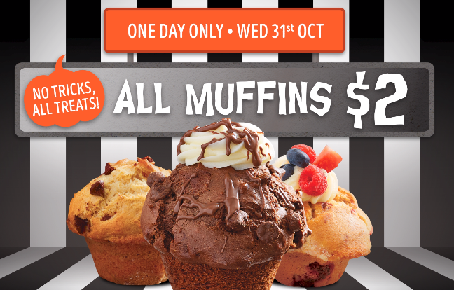 DEAL: Muffin Break - $2 Muffins on 31 October 2019 7