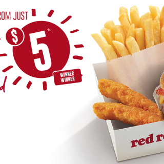 DEAL: Red Rooster - $5 Smoky Cheese & Bacon Burger Meal 1
