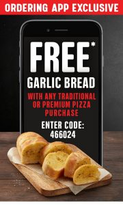DEAL: Domino's Offers App - Free Garlic Bread with Traditional/Premium Pizza (6 October) 3