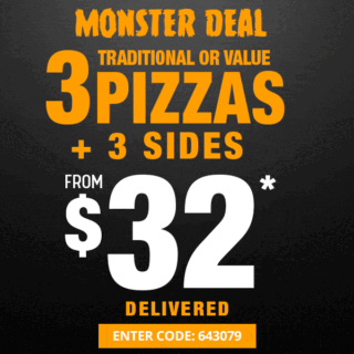 DEAL: Domino's - 3 Pizzas & 3 Sides $32 Delivered 5