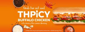 NEWS: Subway Buffalo Chicken with Blue Cheese Dressing Sub 3