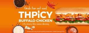 NEWS: Subway Buffalo Chicken with Blue Cheese Dressing Sub 1 NEWS: Subway Buffalo Chicken with Blue Cheese Dressing Sub 1
