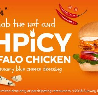 NEWS: Subway Buffalo Chicken with Blue Cheese Dressing Sub 9