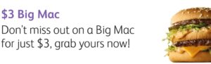 DEAL: McDonald’s $3 Big Mac using mymacca's app (until 22 July 2019) 1