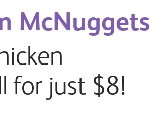 DEAL: McDonald’s 24 Nuggets for $8 using mymacca's app (until December 19) 6