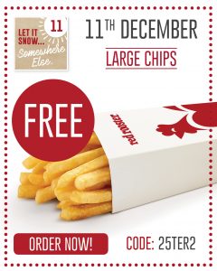 DEAL: Red Rooster - Free Large Chips Delivered (11 December - 25 Days of Christmas) 3