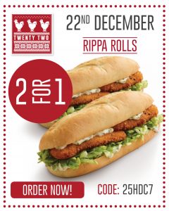 DEAL: Red Rooster - 2 For 1 Rippa Rolls (22 December - 25 Days of Christmas) 3