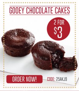 DEAL: Red Rooster - 2 Gooey Chocolate Cakes for $3 Delivered (12 December - 25 Days of Christmas) 3