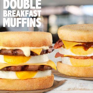 NEWS: Hungry Jack's Double Breakfast Muffins (Bacon & Egg or Sausage & Egg) 1