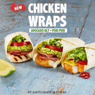 NEWS: Hungry Jack's New Chicken Wraps (Avocado BLT or Peri Peri) 1