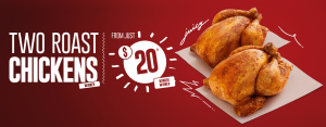 DEAL: Red Rooster - 2 Whole Roast Chickens for $20 3