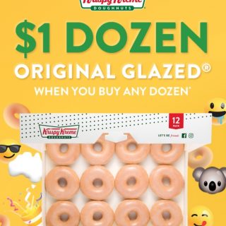 DEAL: Krispy Kreme - $1 Dozen Glazed Doughnuts with Any Dozen purchase (25 January 2019) 1