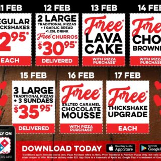 DEAL: Domino's Sweet Treats Week (11 - 17 February 2019) 2 DEAL: Domino's Sweet Treats Week (11 - 17 February 2019) 2