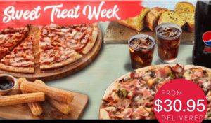 DEAL: Domino's - 2 Large Pizzas + Garlic Bread + 1.25L Drink + FREE Churros $30.95 Delivered (12 February 2019) 3