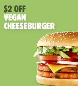 DEAL: Hungry Jack's App - $2 off Vegan Cheeseburger 1