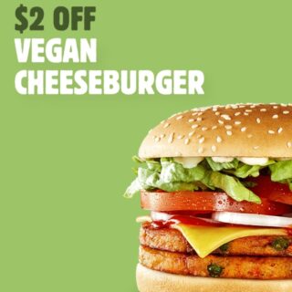 DEAL: Hungry Jack's App - $2 off Vegan Cheeseburger 3 DEAL: Hungry Jack's App - $2 off Vegan Cheeseburger 3
