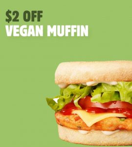 DEAL: Hungry Jack's App - $2 off Vegan Muffin 3