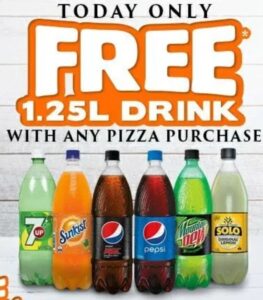 DEAL: Domino's Free 1.25L Drink with any online purchase (21 February 2019) 13 DEAL: Domino's Free 1.25L Drink with any online purchase (21 February 2019) 1