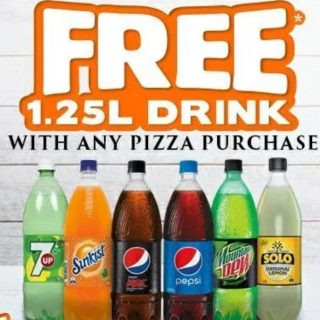 DEAL: Domino's Free 1.25L Drink with any online purchase (21 February 2019) 1