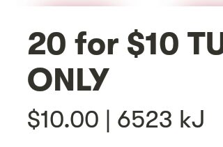 DEAL: KFC 20 for $10 - 10 Tenders & 10 Nuggets (selected stores) 10 DEAL: KFC 20 for $10 - 10 Tenders & 10 Nuggets (selected stores) 10