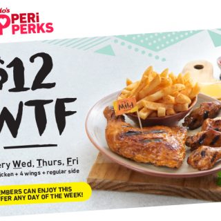 DEAL: Nando's $12 WTF Deal - 1/4 Chicken, 4 BBQ Wings & Regular Side on Wed/Thu/Fri 9